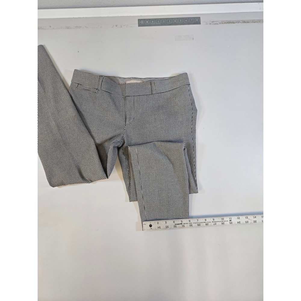 Banana Republic Sloan Fit Pants Womens 6 Black White Houndstooth Slim Ankle - Picture 10 of 13